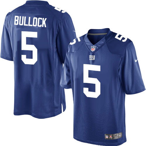 Men's Limited Randy Bullock Nike Jersey Royal Blue Home - #5 NFL New York Giants